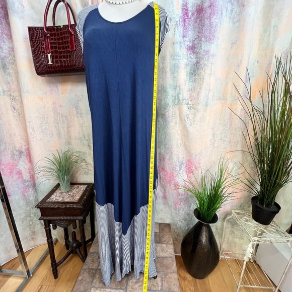 📌bpc selection Nautical Design Viscose Sleeveless Maxi Dress - Picture 7 of 15